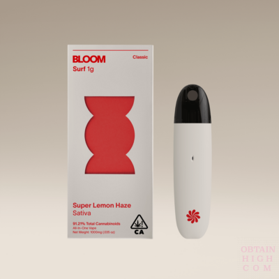 Super Lemon Haze Classic Surf 1000mg All-In-One Vape Pen by Bloom obtain high